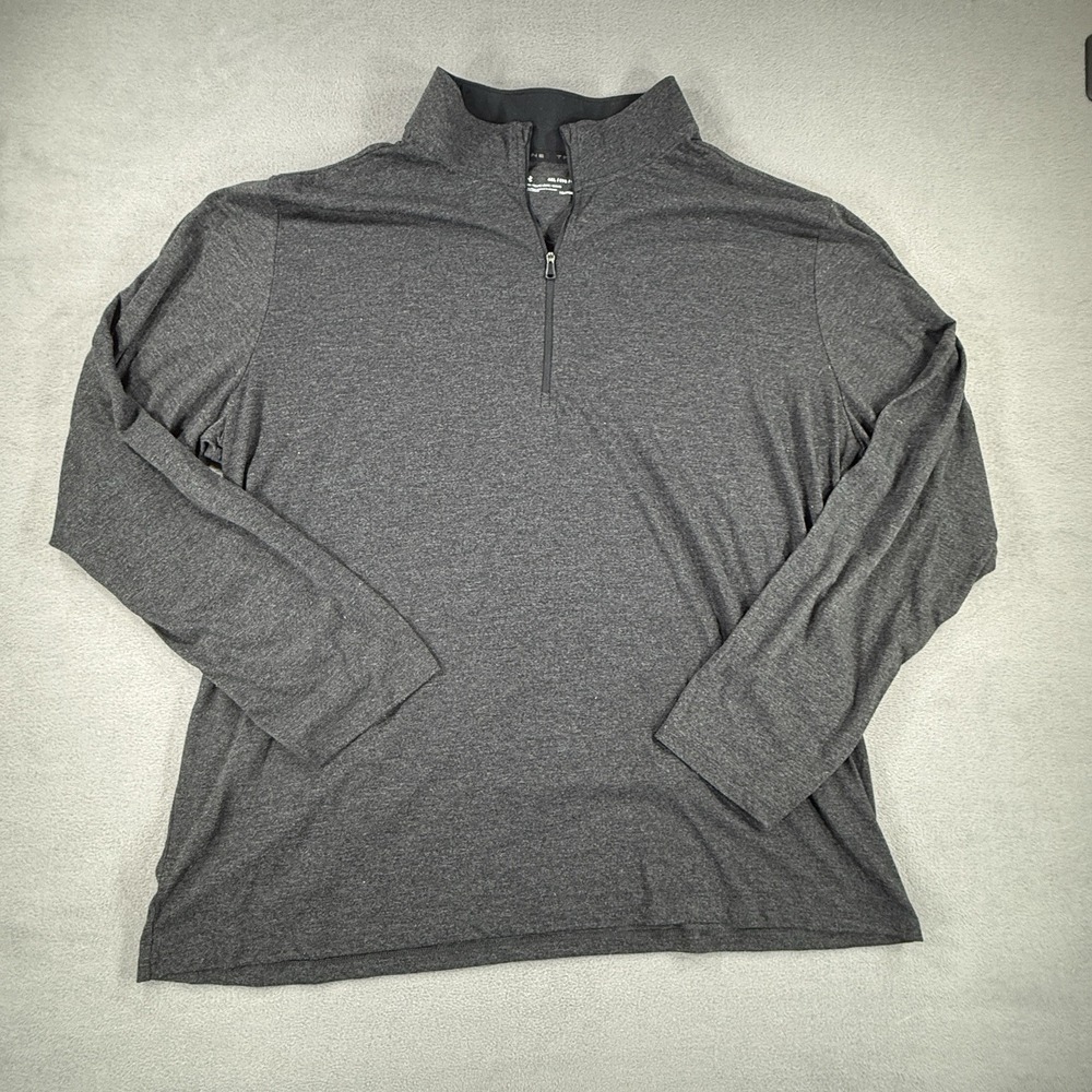 Under Armour Shirt Mens 4XL Dark Gray 1/4 Zip Pullover Golf Heatgear Lightweight